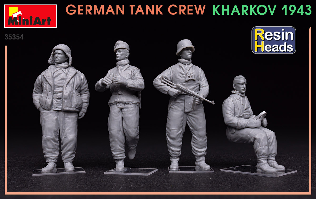 MiniArt German Tank Crew Kharkov 1943 Resin Heads
